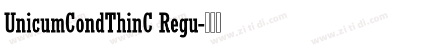 UnicumCondThinC Regu字体转换